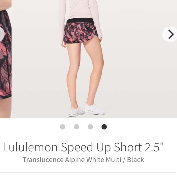 Lululemon Speed Up Short 2.5"
Translucence Alpine White Multi / Black - Picture 2 of 11